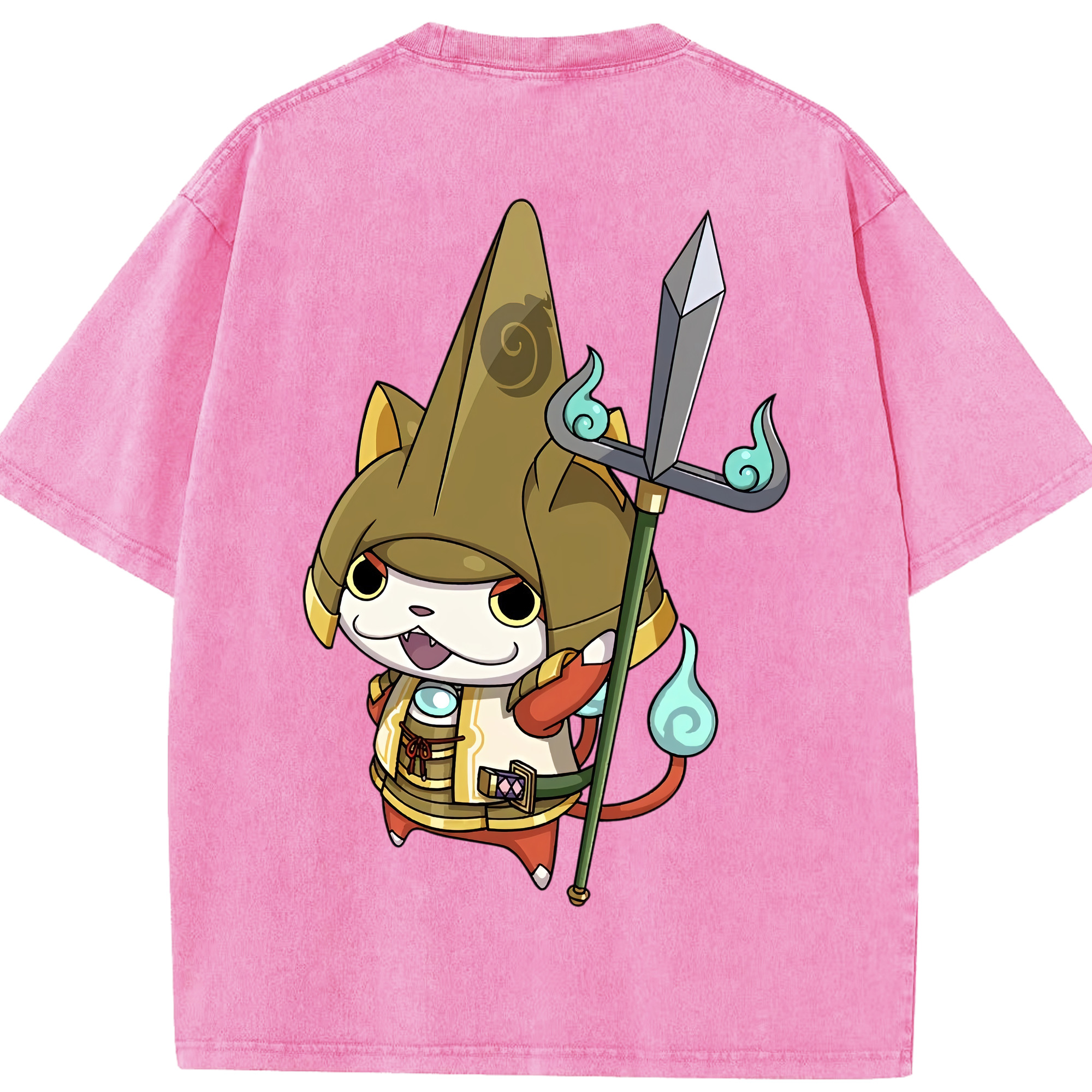 （画像用） 妖怪ウォッチ Yo-kai Watch 綿100% ヴィンテージ風 半袖Tシャツ（背面プリント）
